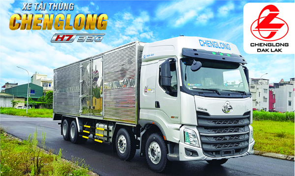 XE TẢI THÙNG CHENGLONG 8X4 330HP (THÙNG KÍN)